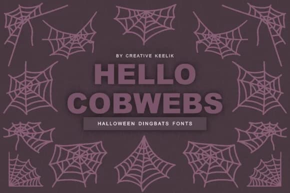 Hello Cobwebs by Creative Keelik — Dingbats Font