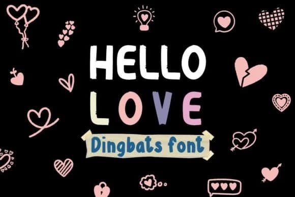 Hello Love by zikadoozz — Dingbats Font