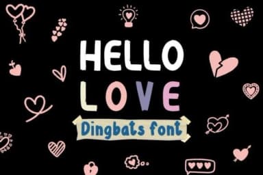 Hello Love by zikadoozz — Dingbats Font — thumbnail 1