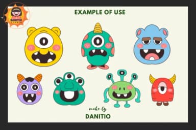 Hello Monster by danita.kukkai — Dingbats Font — thumbnail 7