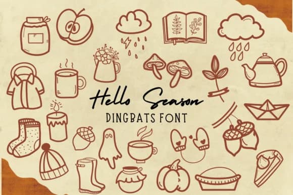 Hello Season by Nun Sukhwan — Dingbats Font