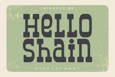 Hello Shain by Feri (7NTypes) — Slab Serif Font — thumbnail 1