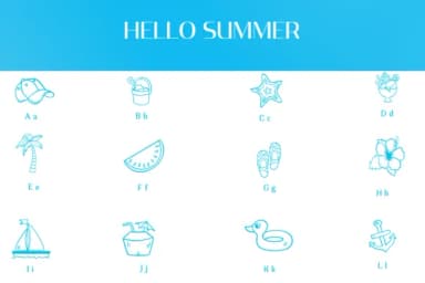 Hello Summer by Heartcraft Atelier — Dingbats Font — thumbnail 2