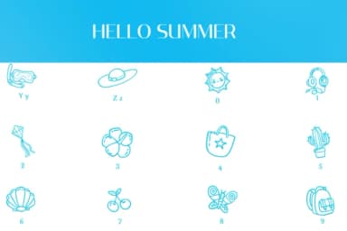 Hello Summer by Heartcraft Atelier — Dingbats Font — thumbnail 4