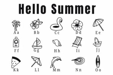 Hello Summer by Suphitchaya — Dingbats Font — thumbnail 2
