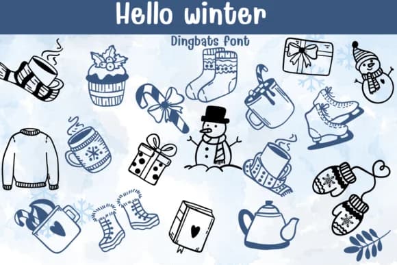 Hello Winter by Sontaya — Dingbats Font