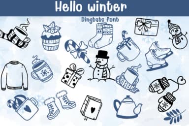 Hello Winter by Sontaya — Dingbats Font — thumbnail 1