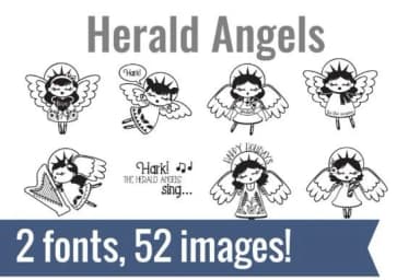 Herald Angels Dingbats by Illustration Ink — Dingbats Font — thumbnail 1