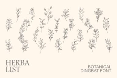 Herbalist by Intype Studio — Dingbats Font — thumbnail 1