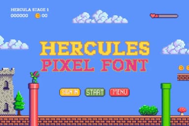 Hercules Pixel by creativetacos — Slab Serif Font — thumbnail 1