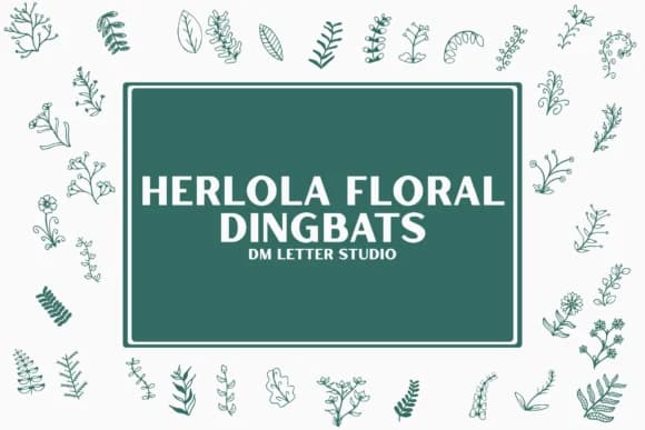 Herlora Floral Dingbat by Sharon ( DmStudio ) — Dingbats Font