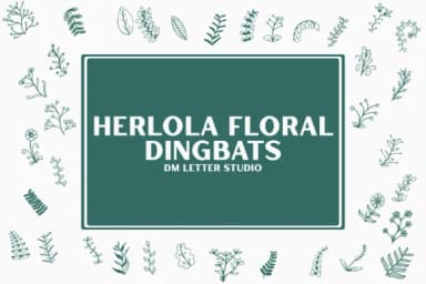 Herlora Floral Dingbat by Sharon ( DmStudio ) — Dingbats Font — thumbnail 1