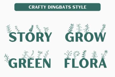 Herlora Floral Dingbat by Sharon ( DmStudio ) — Dingbats Font — thumbnail 3