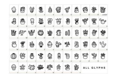 Hi Cactus by YandiDesigns — Dingbats Font — thumbnail 2