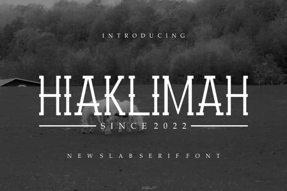 Hiaklimah by brahamb78 — Slab Serif Font