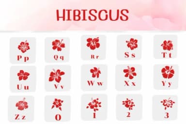 Hibiscus by Ketsarin — Dingbats Font — thumbnail 3