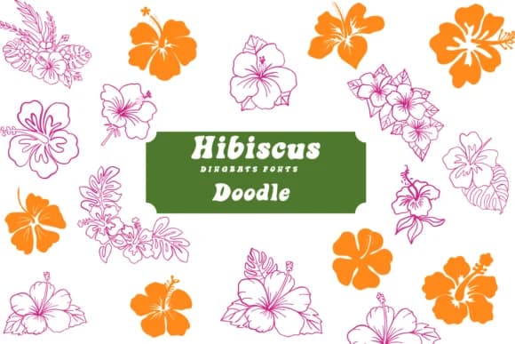 Hibiscus Doodle by Suphitchaya — Dingbats Font