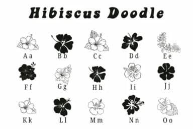 Hibiscus Doodle by Suphitchaya — Dingbats Font — thumbnail 2