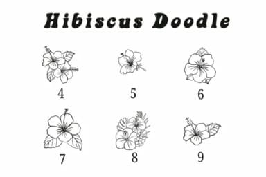 Hibiscus Doodle by Suphitchaya — Dingbats Font — thumbnail 4