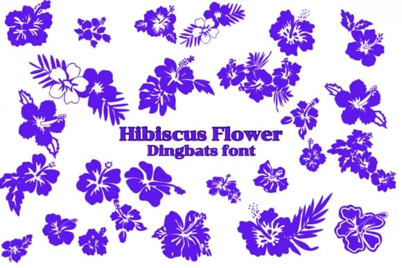 Hibiscus Flower by Nongyao — Dingbats Font