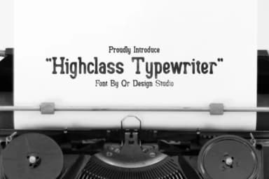 Highclass Typewriter by qrdesignstd — Slab Serif Font — thumbnail 1