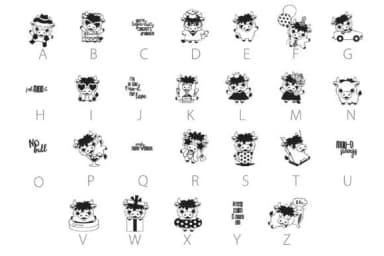 Highland and Happy Dingbats by Illustration Ink — Dingbats Font — thumbnail 2