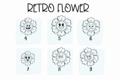 Hippie Flower by Sirinart — Dingbats Font — thumbnail 4