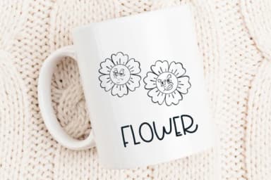 Hippie Flower by Sirinart — Dingbats Font — thumbnail 5