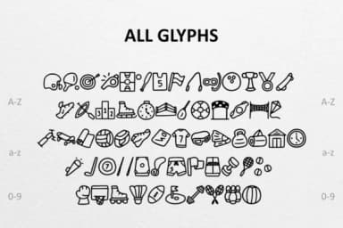 Hobbies Doodle Dingbat by CrafterFonts — Dingbats Font — thumbnail 2