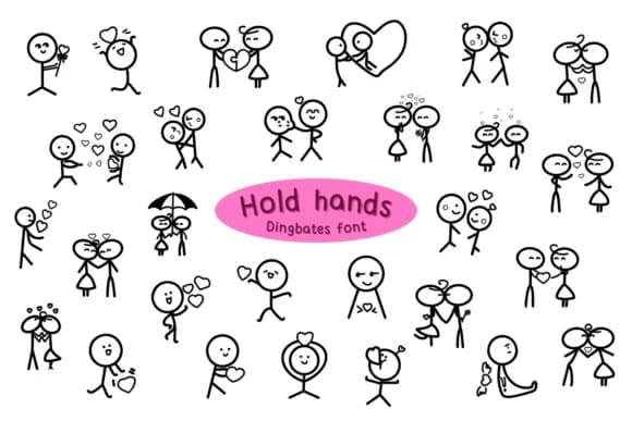 Hold Hands by Chonada — Dingbats Font
