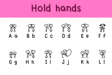 Hold Hands by Chonada — Dingbats Font — thumbnail 2