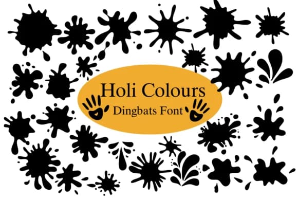 Holi Colours by Nun Sukhwan — Dingbats Font