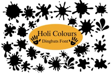 Holi Colours by Nun Sukhwan — Dingbats Font — thumbnail 1