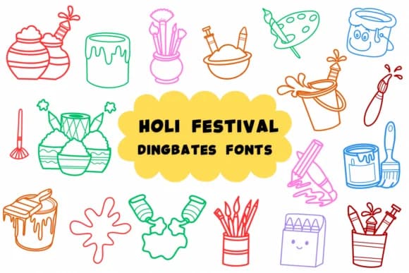 Holi Festival by Natchuta — Dingbats Font