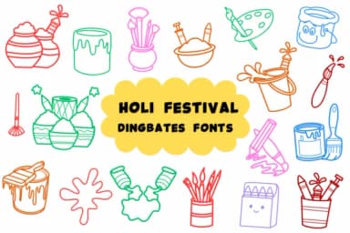 Holi Festival by Natchuta — Dingbats Font — thumbnail 1