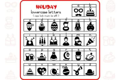 Holiday Alphabet by WADLEN — Dingbats Font — thumbnail 3