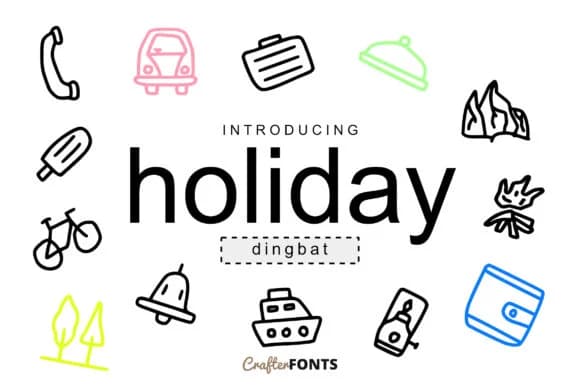 Holiday Doodle by CrafterFonts — Dingbats Font