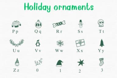Holiday Ornaments by Nongyao — Dingbats Font — thumbnail 3