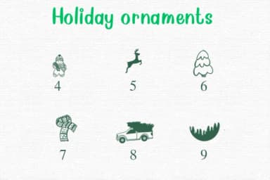 Holiday Ornaments by Nongyao — Dingbats Font — thumbnail 4