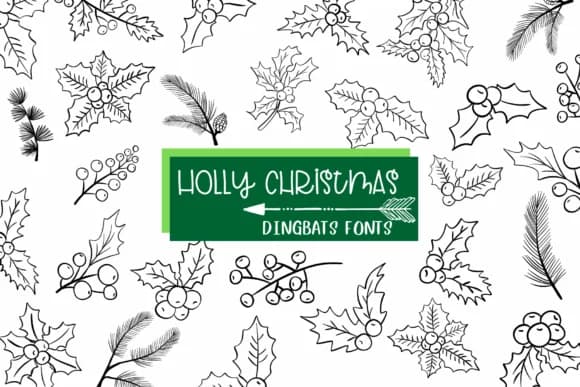 Holly Christmas by Sirinart — Dingbats Font