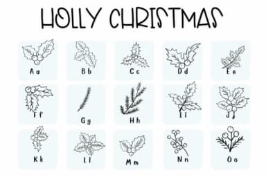 Holly Christmas by Sirinart — Dingbats Font — thumbnail 2