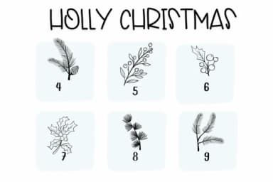 Holly Christmas by Sirinart — Dingbats Font — thumbnail 4