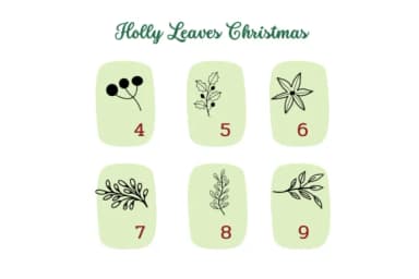 Holly Leaves Christmas by Pui Art — Dingbats Font — thumbnail 4