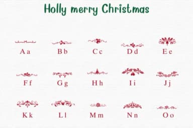 Holly Merry Christmas by Nongyao — Dingbats Font — thumbnail 2