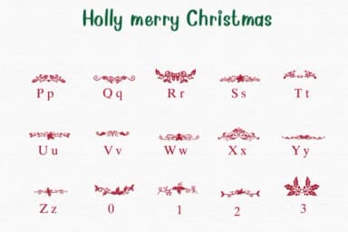 Holly Merry Christmas by Nongyao — Dingbats Font — thumbnail 3