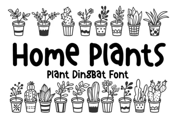 Home Plants by Letterayu — Dingbats Font