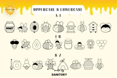Honey Bee by danita.kukkai — Dingbats Font — thumbnail 2
