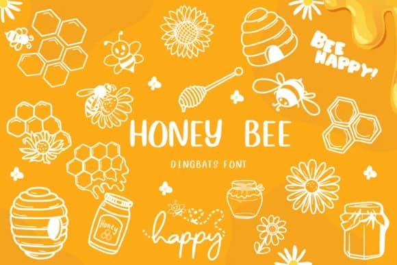 Honey Bee by CHANOK — Dingbats Font