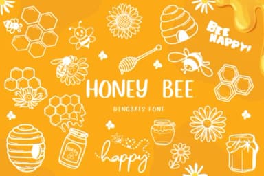 Honey Bee by CHANOK — Dingbats Font — thumbnail 1