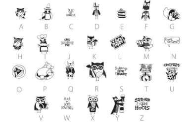 Hoot Dingbats by Illustration Ink — Dingbats Font — thumbnail 5